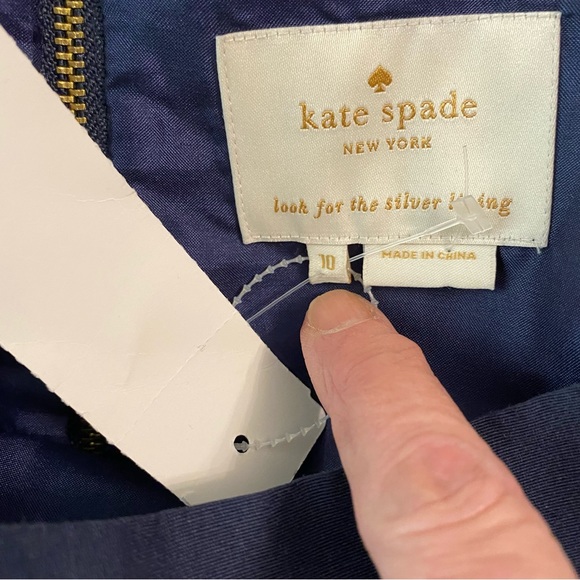 NWT Kate Spade Talitha Midnight Blue Spaghetti Strap Ruffle Hem Dress Si… - Picture 12 of 12